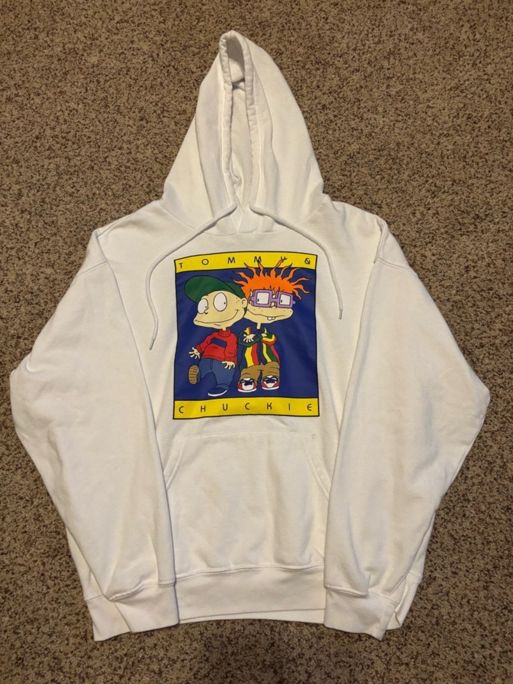 Nickelodeon White Hoodie with Orange Logo Tag